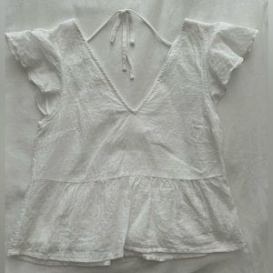 Abercrombie flutter sleeve top